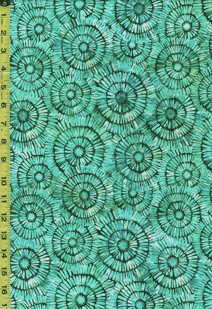 Tropical - Northcott VITAMIN SEA - Stylized Seashell Medallions - DP25420-66 - Turquoise-Multi