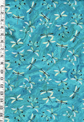 *Fabric Art - Northcott Tranquil Waters - Dragonflies A Flutter - DP27209-46 - Aqua