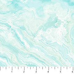 *Fabric Art - Northcott Tranquil Waters - Abstract Water Swirls - DP27210-62 - Light Aqua