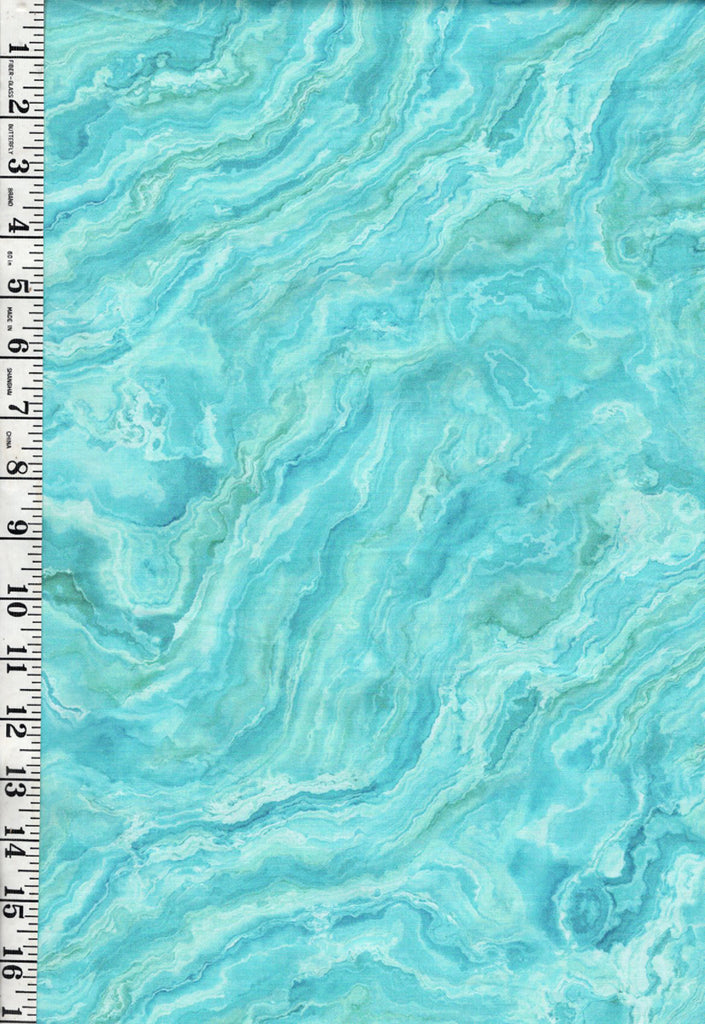 *Fabric Art - Northcott Tranquil Waters - Abstract Water Swirls - DP27210-64 - Turquoise