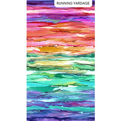 *Fabric Art - Northcott Dragonfly Dance - Multi-Colored Painterly Sunset - DP27501-100 - Rainbow