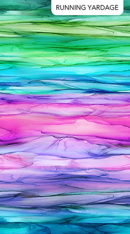 **Fabric Art - Northcott Concerto - Watercolor Ombre-type - Colorful Abstract - DP27827-46 - Multi-Colors