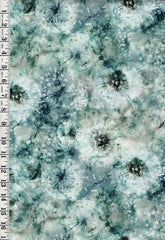 *Fabric Art - Northcott WHISPER - Packed Puff Blossoms - DP28702-64 - Teal - By the Half Yard