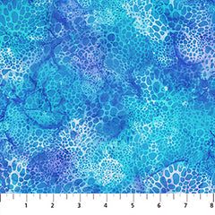 *Fabric Art - Northcott CORAL REEF - Ocean Bubbles - DP28880-44 - Blue - By the Half Yard