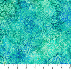 *Fabric Art - Northcott CORAL REEF - Ocean Bubbles - DP28880-66 - Turquoise - By the Half Yard