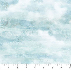 *Fabric Art - Northcott SMOOTH SAILING - CLOUDS - DP28910-42 - Light Blue - By the Half Yard