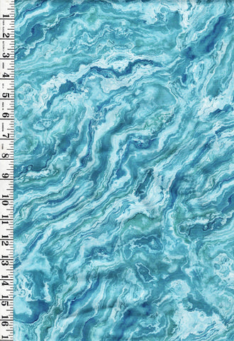 *Fabric Art - Northcott SMOOTH SAILING - WAVE TEXTURE - DP28912-44 - Medium Blue Multi - By the Half Yard