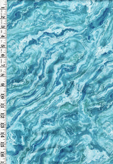 *Fabric Art - Northcott SMOOTH SAILING - WAVE TEXTURE - DP28912-44 - Medium Blue Multi - By the Half Yard