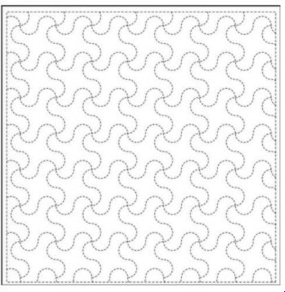 Sashiko Pre-printed Sampler - Daruma 030 - Plover - White