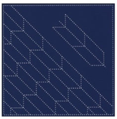 Sashiko Pre-printed Sampler - Daruma 209 - Arrows - Navy