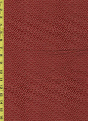 *Japanese - Sevenberry Kasuri Collection - Small Dotted Wave (Seigaiha) - SB-88222D3-4 - Dark Brick Red