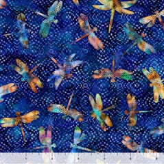 *Tropical - Valencia - Small Multi-colored Dragonflies - 29036-W - Blue
