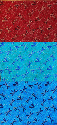 Kona Bay - Rustic Dragonflies - 3 pieces - 1/3 yard each (14