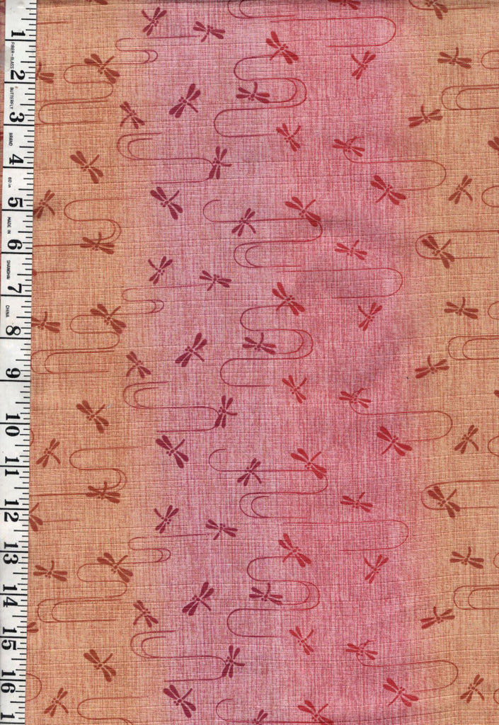 *Japanese Novelty - Dragonfly Swirls on Stripes - Last 35 inches