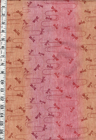 *Japanese Novelty - Dragonfly Swirls on Stripes - Last 35 inches