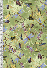 Asian - Dance of the Dragonfly - Lime Green - Last 16 inches