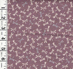 Japanese - Dragonfly Half Yard Bundle - 2 pieces - Lavender & Checkerboard - ONE ONLY