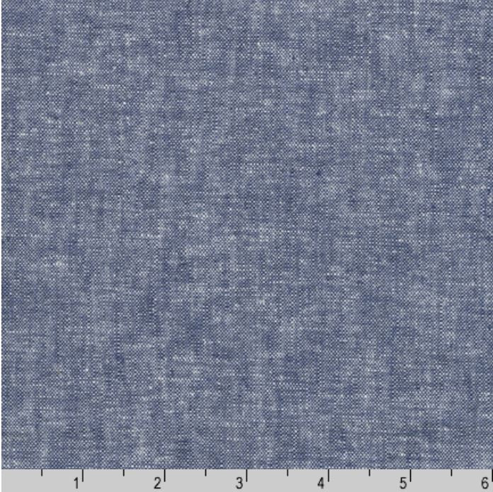 Solid - Essex Cotton-Linen Yarn-Dyed - Denim # 1452  - Last 2 5/8 Yards