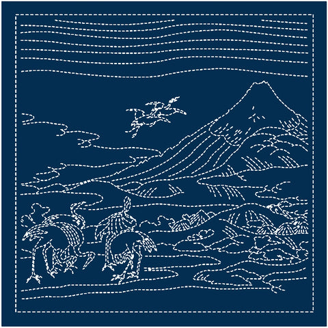 Sashiko Pre-printed Sampler (Olympus) - Hokusai 