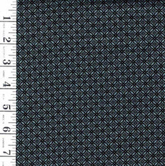 *Japanese - Edo-Tex - Small Geometric Diamond Squares - C1081 - Blue-Black - Last 1 yard