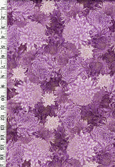 *Asian - SHIZUKA - Compact Floral Mums & Peonies  - FLEUR-CM3164 - PURPLE