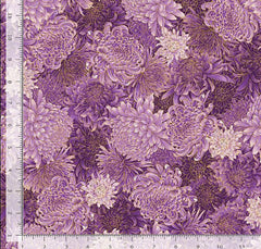 *Asian - SHIZUKA - Compact Floral Mums & Peonies  - FLEUR-CM3164 - PURPLE