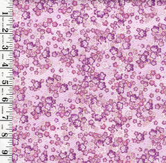 *Asian - SHIZUKA - Small Floral Cherry Blossoms & Wave Motif - FLEUR-CM3169 - PINK - PURPLE