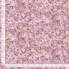 *Asian - SHIZUKA - Small Floral Cherry Blossoms & Wave Motif - FLEUR-CM3169 - PINK - PURPLE