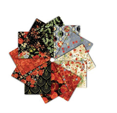 *Asian - IMPERIAL BLOOM - Peonies & Floral - FAT QUARTER BUNDLE - 12 Fat Quarters