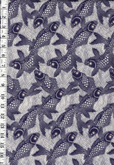 *Asian - Honoka Flying Fish (2011) by Anna Griffin - CF9009 - Indigo - Last 1/2 yard