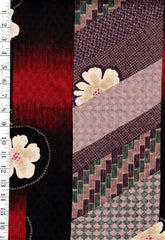 Japanese - Kobayashi Floral Stripe - Last 1 yard