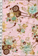 *Asian - Hanabi Floral Flower Cart (2011) - Pink - Last 1 yard
