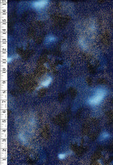 *Novelty - Hoffman Celestial Skies - S7738 - Royal Blue, Navy & Gold Metallic - By the Yard