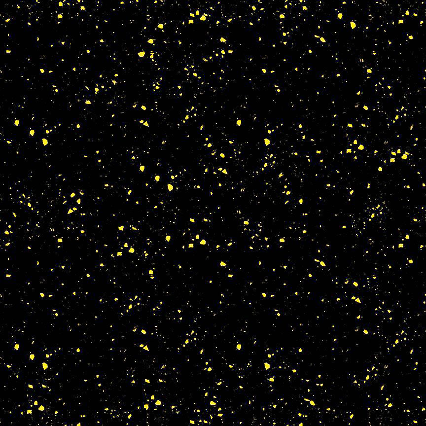 *Asian - IMPERIAL BLOOM - Small Floating Gold Metallic Confetti - CM4381-BLACK - By the Half Yard