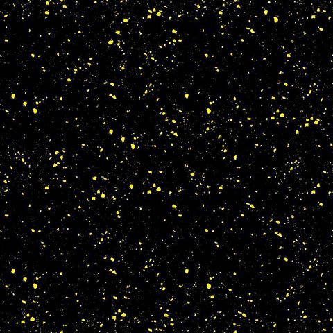 *Asian - IMPERIAL BLOOM - Small Floating Gold Metallic Confetti - CM4381-BLACK - By the Half Yard
