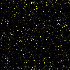 *Asian - IMPERIAL BLOOM - Small Floating Gold Metallic Confetti - CM4381-BLACK - By the Half Yard