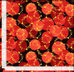 *Asian - IMPERIAL BLOOM - Small Floating Decorative Orbs - CM4382-RED - By the Half Yard