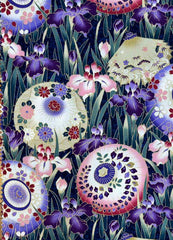 Asian - Kona Bay - Iris & Umbrellas - 10" x 15" - 3 Colors x 2 Pieces Each (6 Pieces)