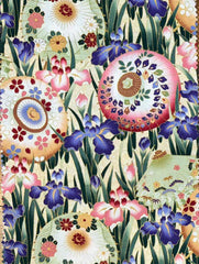 Asian - Kona Bay - Iris & Umbrellas - 10" x 15" - 3 Colors x 2 Pieces Each (6 Pieces)