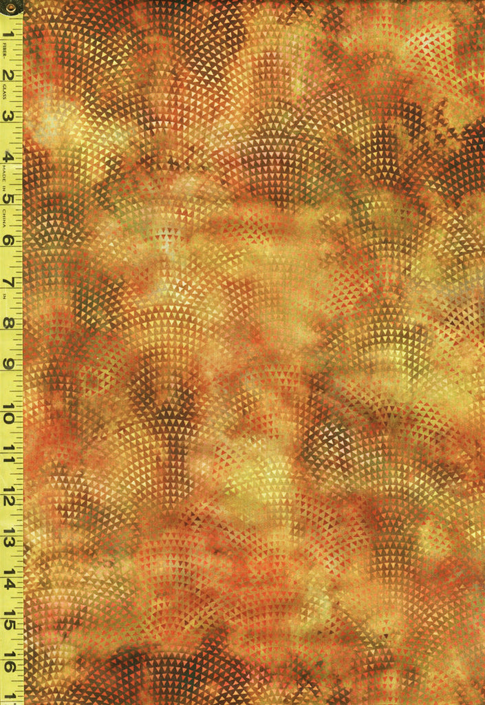 Fabric Art - In the Beginning - Floragraphix Radiating Diamond Arches - 10FGE-2 - Orange, Yellow & Green - SALE - SAVE 30% - Last 2 2/3 Yards