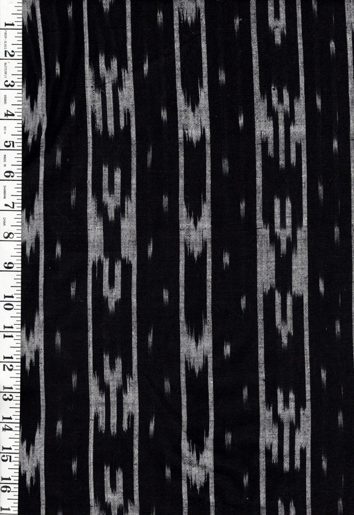 Japanese - Woven Ikat - 20" Wide - Black & Grey