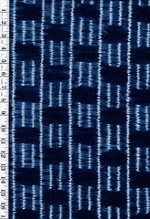 Japanese - Shibori Ripples - Indigo Dyed - Last 1/2 yard