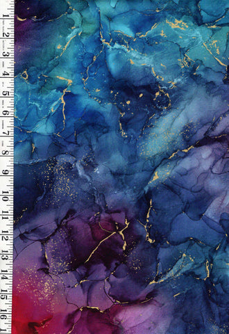 *Fabric Art - Northcott Midas Touch - Abstract Gold Metallic Rockery - DM27630-67 - JEWELS - By the Half Yard
