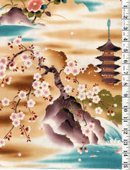 Asian - Kona Bay - Castles & Cherry Blossoms - 15" x 42" - Multi-Colors - Last 1