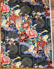 Asian - Kona Bay - Flower Cart, Floral Medallions & Peonies (2007) - Multi-Colors - Last 30"