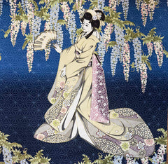 Quilt Pattern - The Art of the Quilt - Beautiful with Kona Bay Geisha Panel - Blue