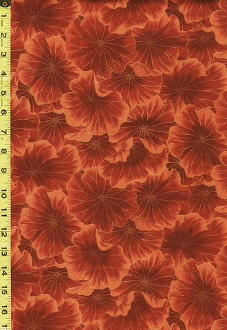 *Asian - Kona Bay - Compact Water Lilies - Copper - Last 1 1/8 yards