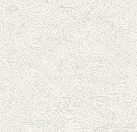 *Blender - In the Beginning - Color Movement Waves - 1MV-27 - White - By the Half Yard - Last 1 1/2 Yards