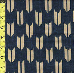 *Japanese - Traditional - Tan Yabane (Arrows) 1 1/2" - KW-3615-13A - Navy