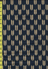 *Japanese - Traditional - Tan Yabane (Arrows) 1 1/2" - KW-3615-13A - Navy